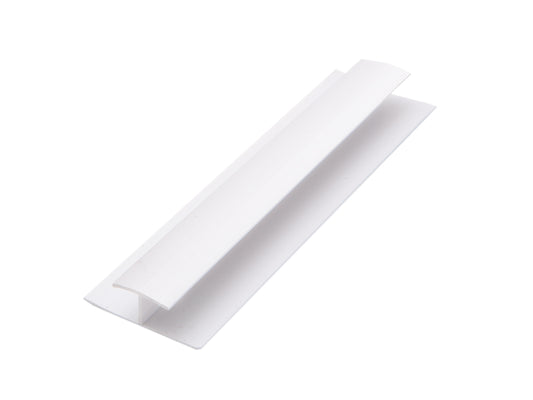 Guardian Wall / Ceiling PVC Division Bar H Trim 10mm x 2700mm - White